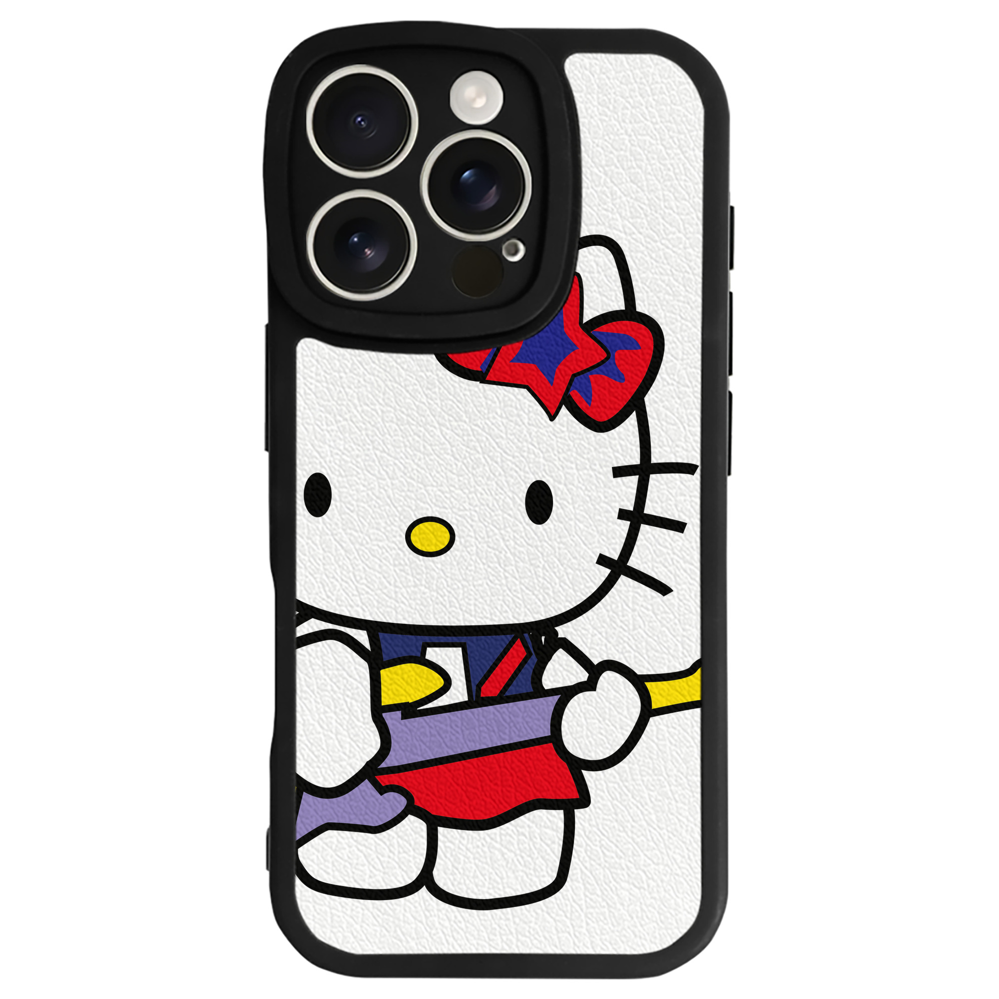 （画像用） Hello Kitty ハローキティ 【iPhone 16シリーズ対応】シリコンスマホケース（レザー調） 材質：シリコン